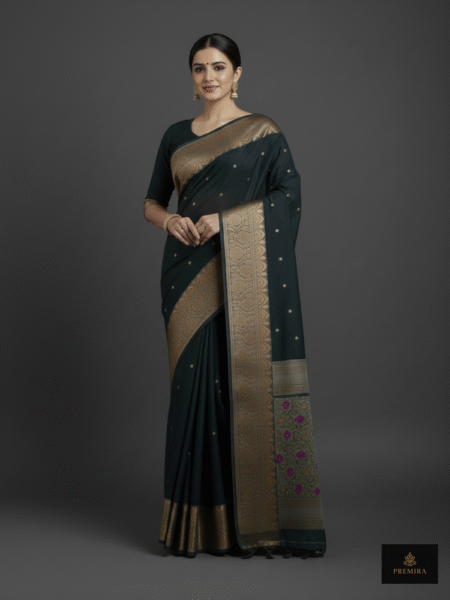 Regal Blue Heritage Saree